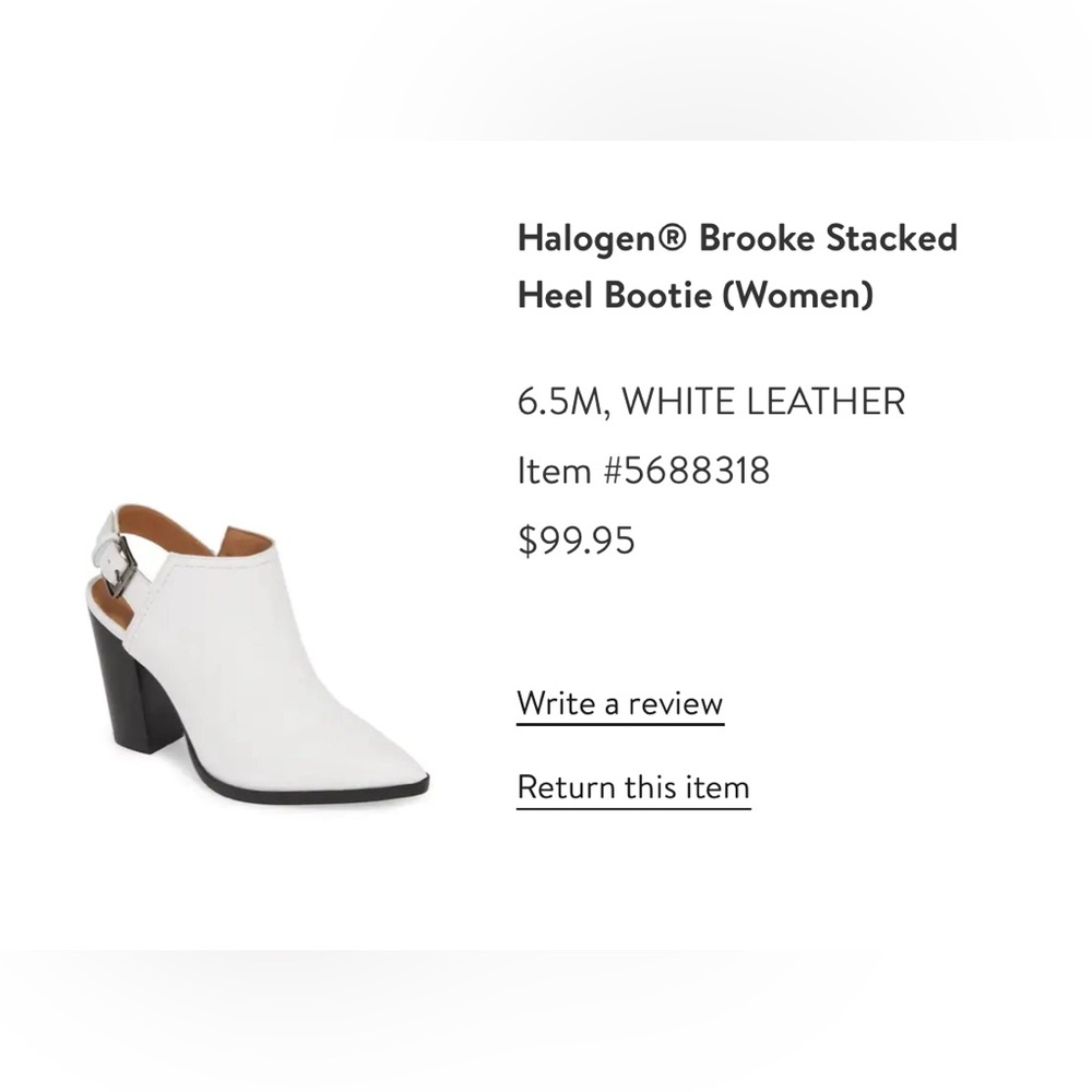 Halogen white booties